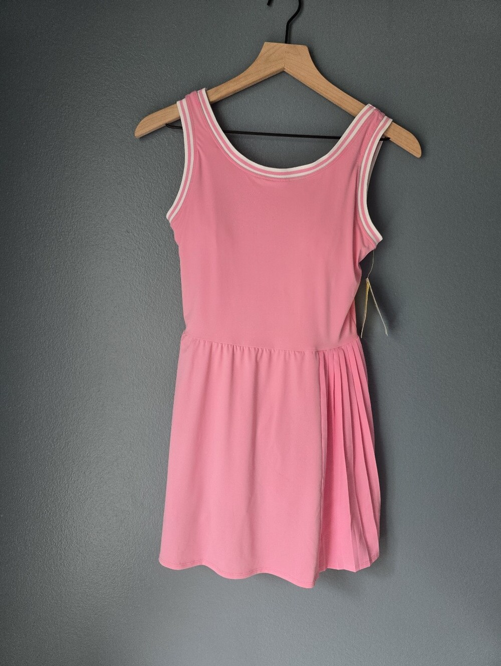 all in motion Pink Sleeveless Knit Dress with White Trim
